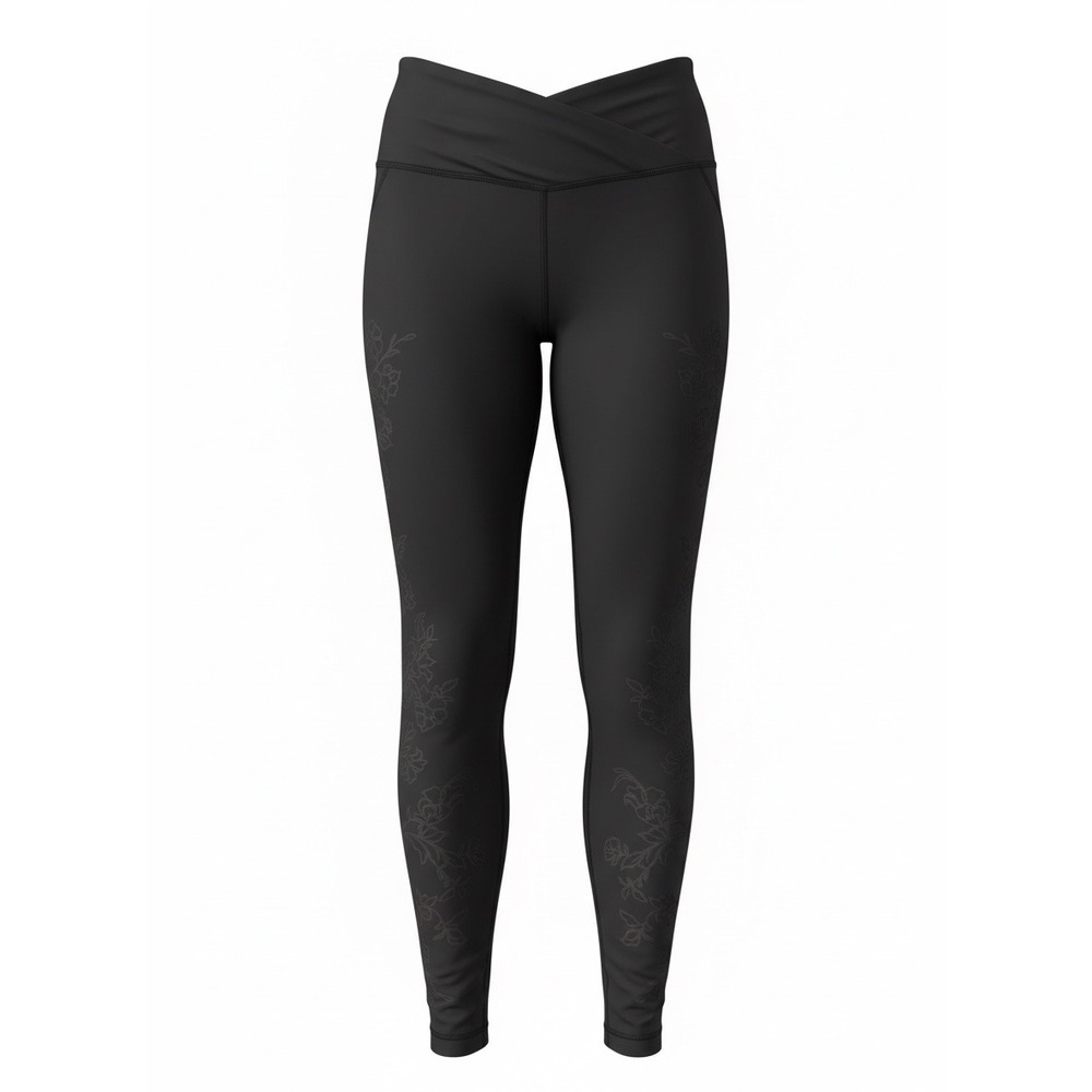 Lululemon Always On High-Rise Tight 28 Flocked Everlux Black Crossover Waist 6